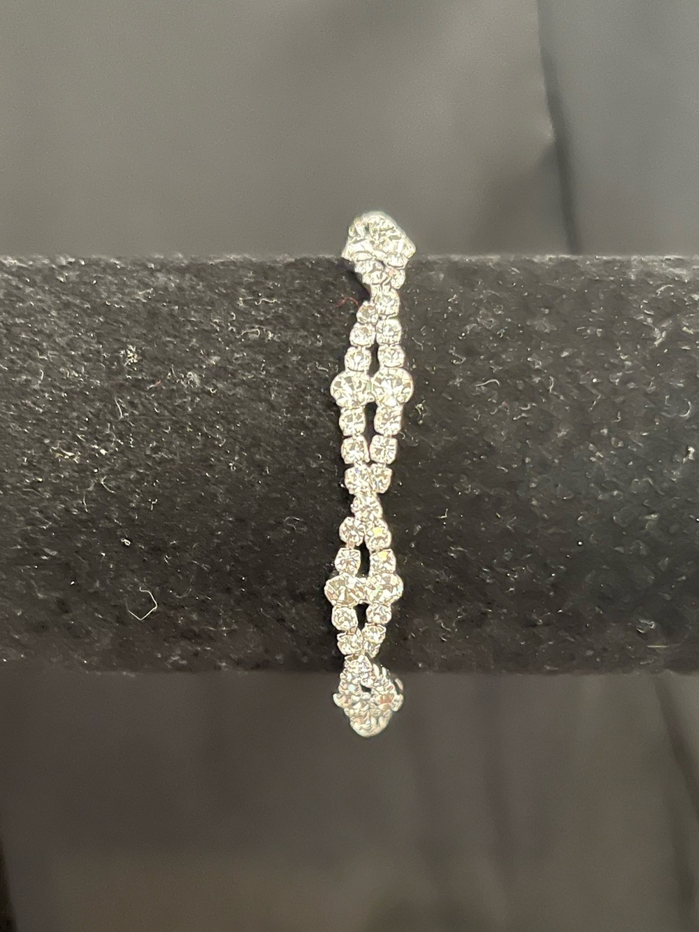 Sparkling Crystal-Linked Bracelet in Silver Tone